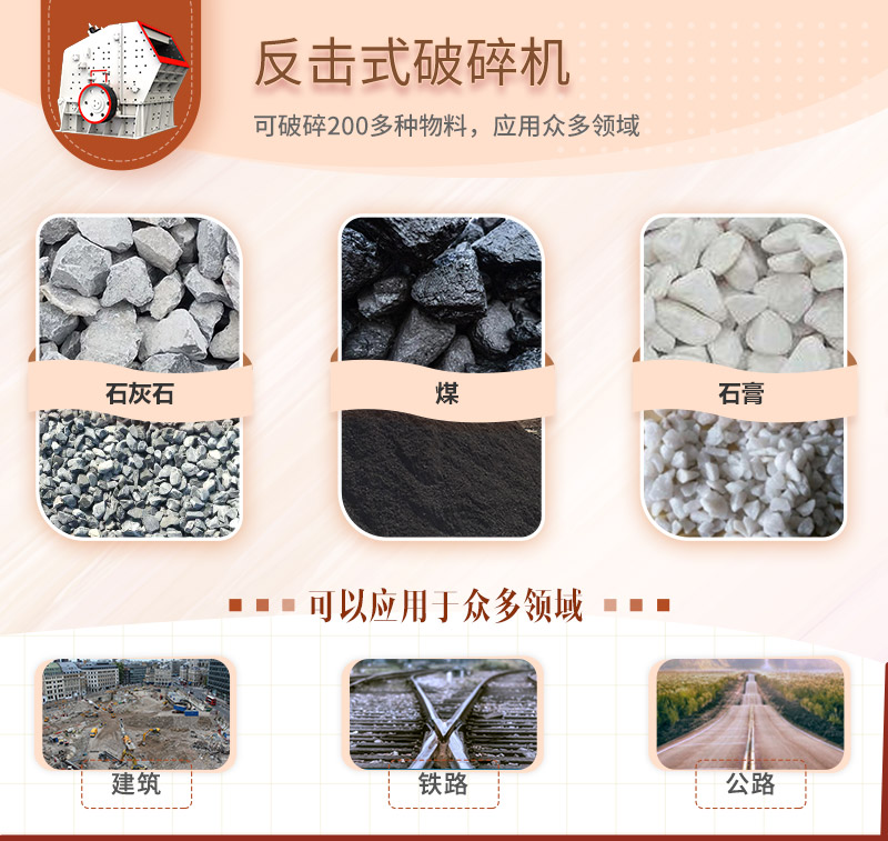 反擊式破碎機處理物料圖 反擊式破碎機處理物料圖